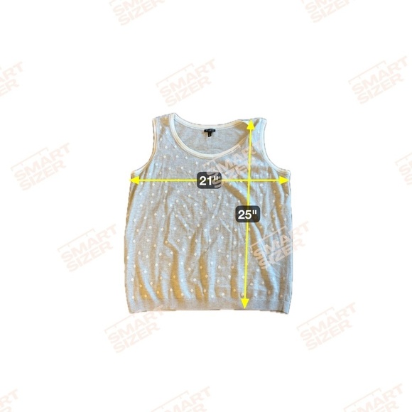 Talbots  Cotton/ Cashmere Gray Polka Dot  Sleeveless Sweater Sz 1X - Picture 7 of 7